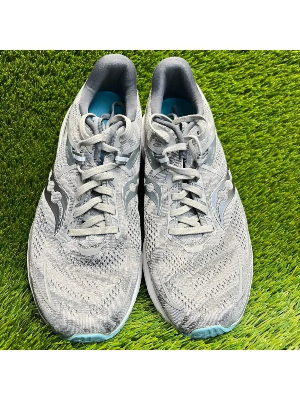 Saucony Omni 21 Women Size 10W Gray White Athletic Running Walking Shoes Sneaker